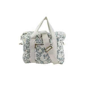 Copenhagen Cam Cam Womens Floral Quilted Diaper Bag White Blue